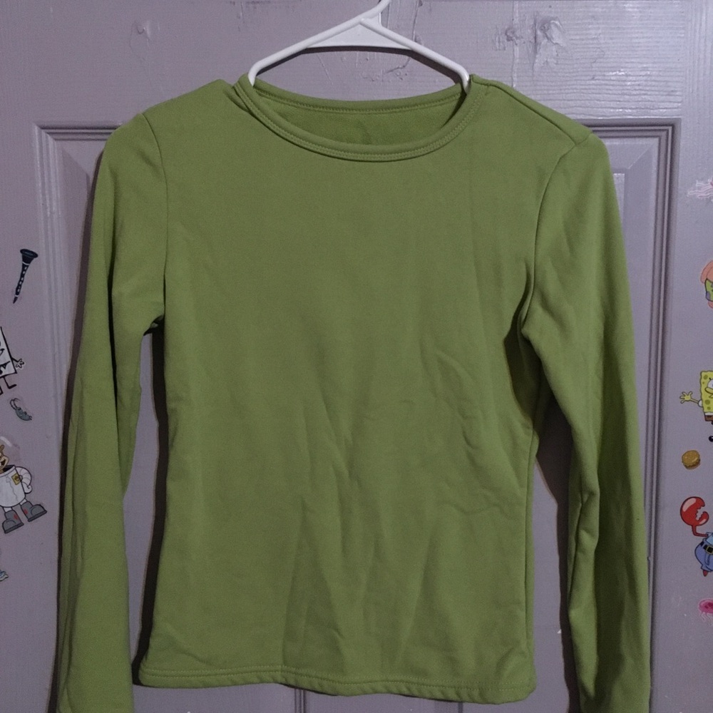 Women’s Long Sleeve Crewneck Top - Green